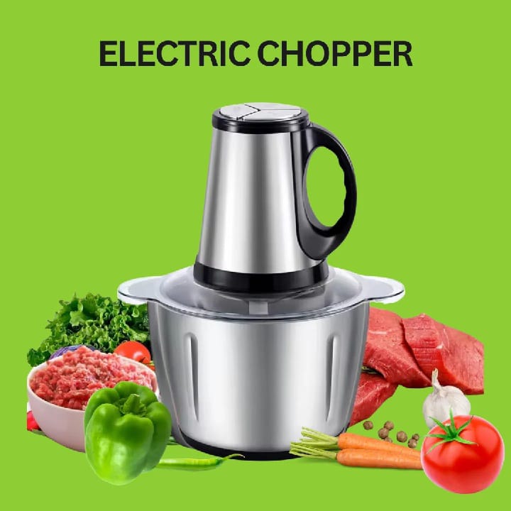 Electric Chopper Meat Grinder - Grains Pulses Grinder Effective Motor - Qeema Machine - Image 4