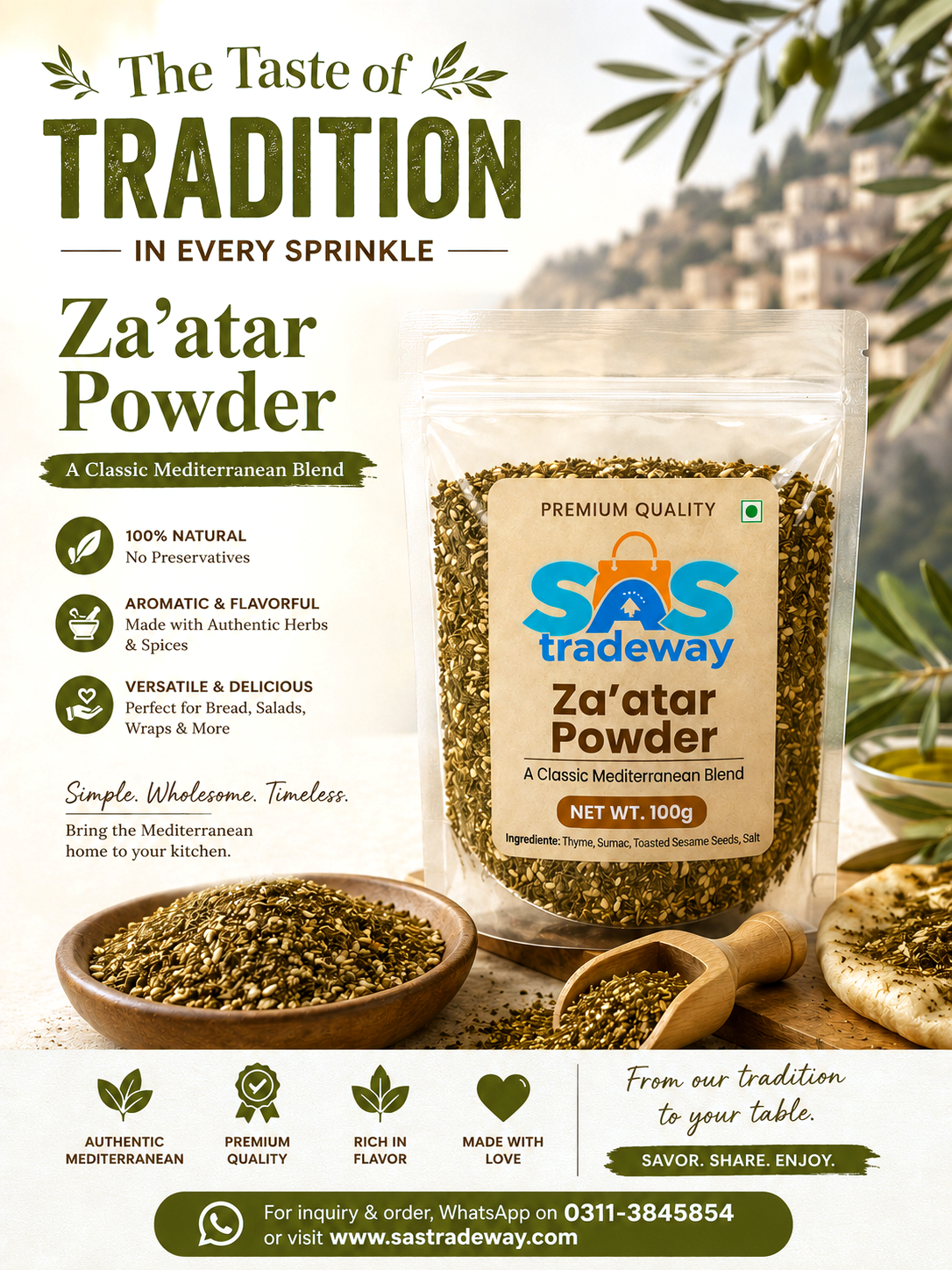 Fresh Herbal Zaatar Powder
