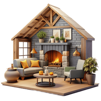 elegant-rustic-farmhouse-living-room-transparent-background-with-fireplace-high-quality-png