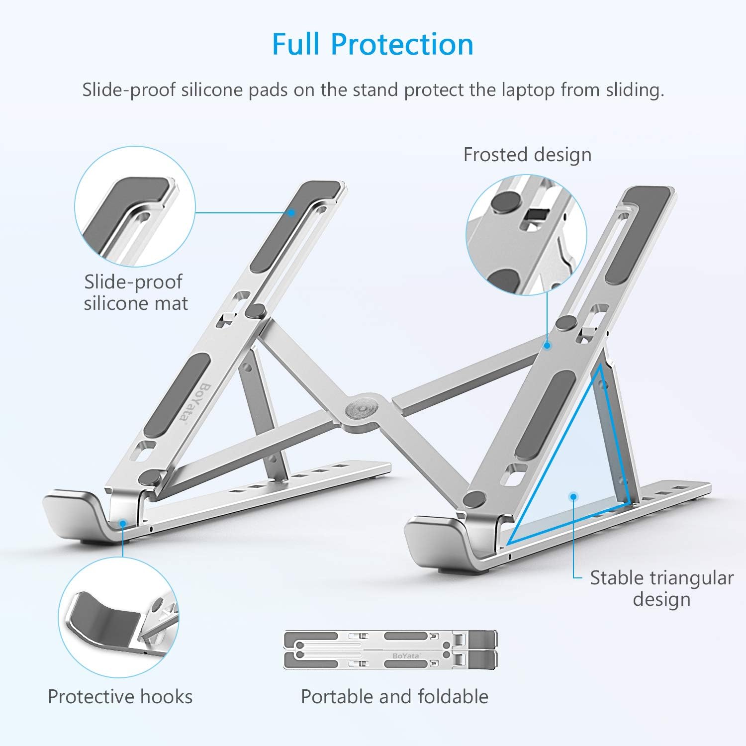 Foldable Metal Stand for Laptops & Tablets - Image 9