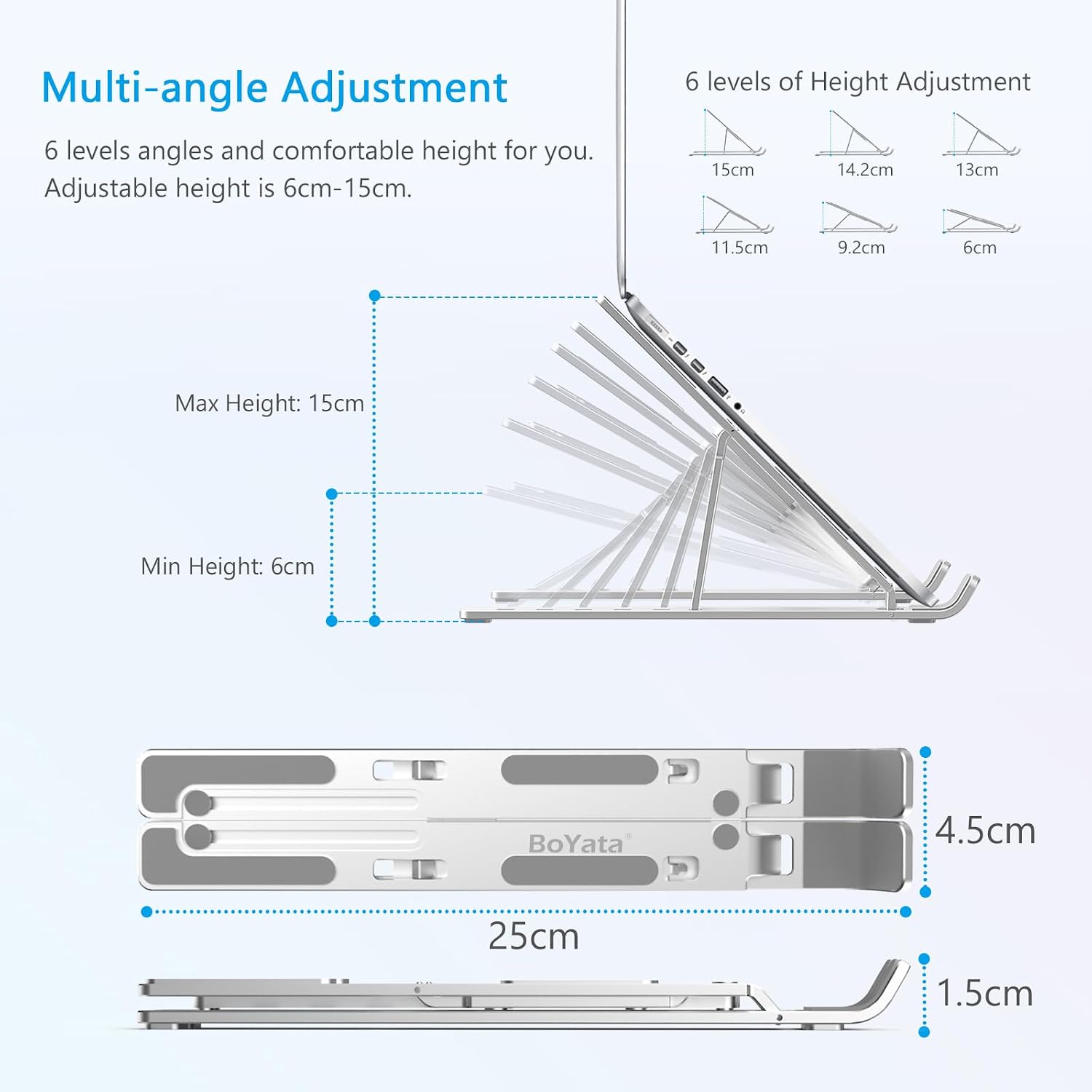 Foldable Metal Stand for Laptops & Tablets - Image 10