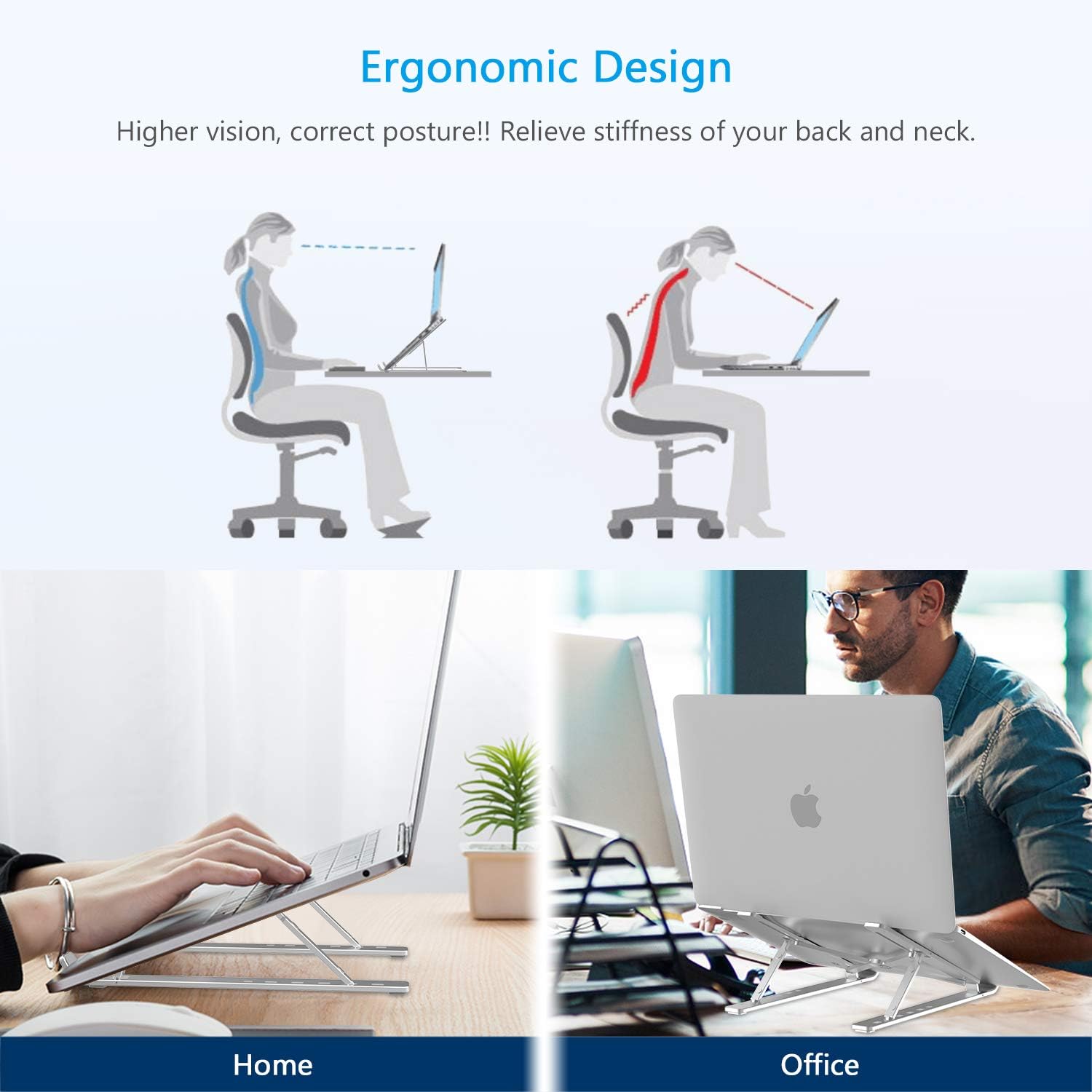 Foldable Metal Stand for Laptops & Tablets - Image 12